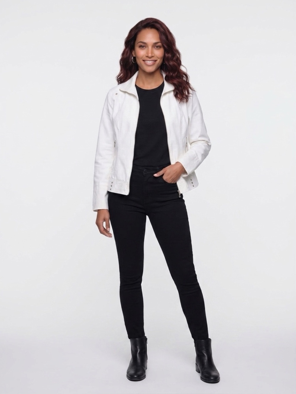 Dulce&Gabbana Clean White Zip Jacket - Modern Minimalist
